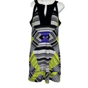 Bcbgmaxazria BCBG Aida Sleeveless Geometric Mini Jersey Knit Stretch Dress sz S